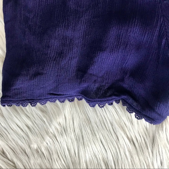 Xhilaration Embellished Romper in Blue size Small - Picture 7 of 7